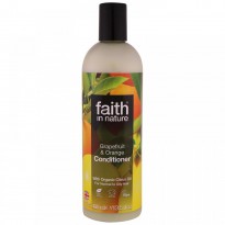 Faith in Nature, Conditioner, For Normal to Oily Hair, Grapefruit & Orange, 13.5 fl. oz (400 ml)
