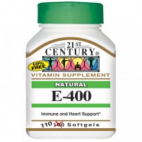 21st Century, E-400, Natural, 110 Softgels