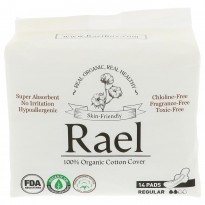 Rael, Inc., Organic Ultra Thin Pads, Regular, 14 Pads