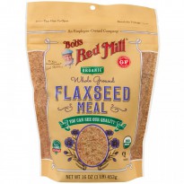 Bob's Red Mill, Organic Whole Ground Flaxseed Meal, 16 oz (453 g)