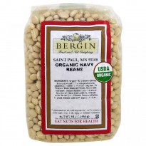Bergin Fruit and Nut Company, Organic Navy Beans, 16 oz (154 g)