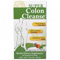 Health Plus Inc., Super Colon Cleanse, Peppermint Tea Blend, 20 Wrapped Tea Bags, 1.05 oz (30 g) Each