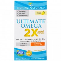 Nordic Naturals, Ultimate Omega 2X, 60 Mini Soft Gels