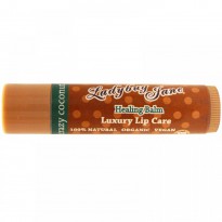 LuxeBeauty, LadyBug Jane, Healing Lip Balm, Crazy Coconut, 0.14 oz (4 g)