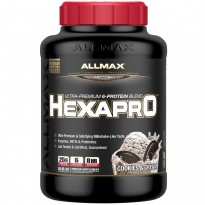 ALLMAX Nutrition, Hexapro, Ultra-Premium Protein + MCT & Coconut Oil, Cookies & Cream, 5.5 lbs (2.5 kg)