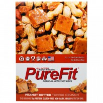 Pure Fit Bars, Premium Nutrition Bars, Peanut Butter Toffee Crunch, 15 Bars, 2 oz (57 g) Each